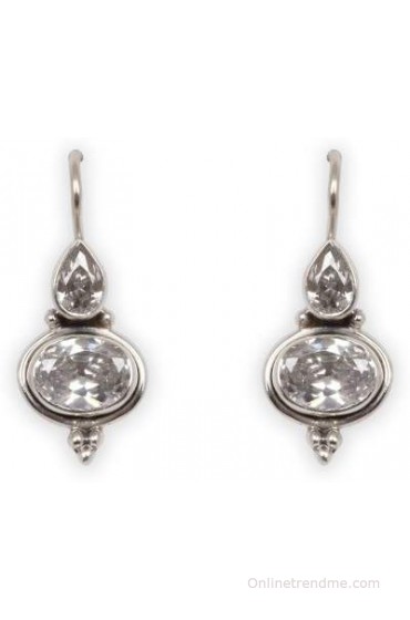 Silverwala Cubic Zirconia Silver Dangle Earring